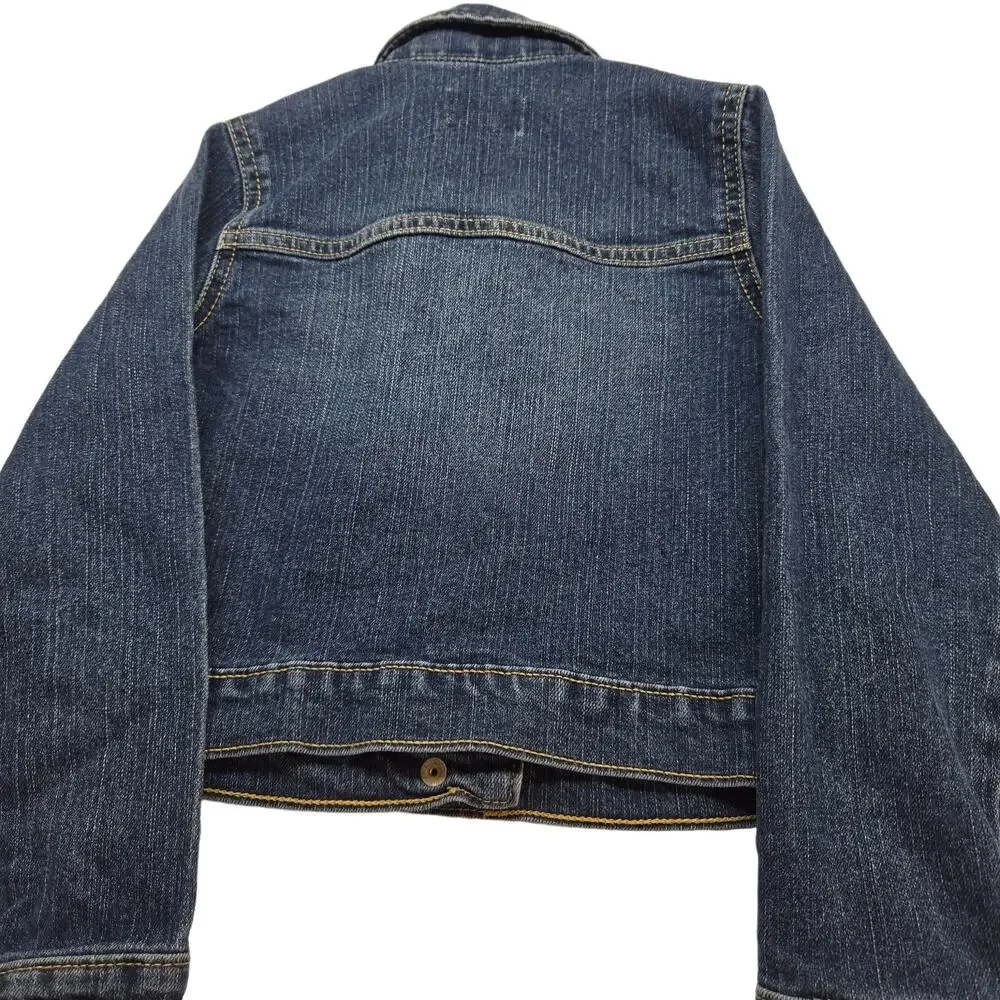 Children's Place Boy Jacket 5/6  Size 5 6  Blue Jean Denim Rivets Coat Child Kid